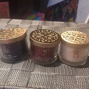 Set of three New Years candles